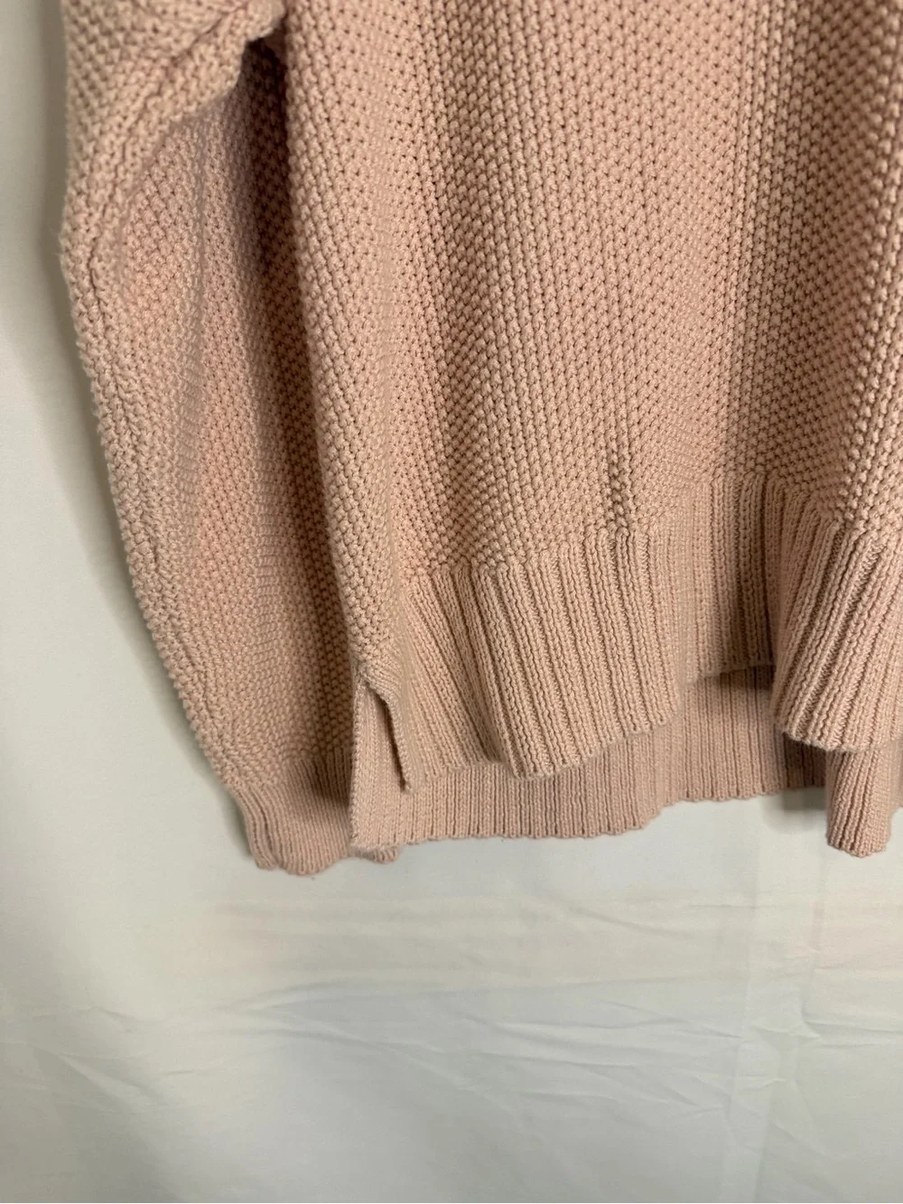 Lucky Brand Women's Blush Pink V-Neck Knit Sweater